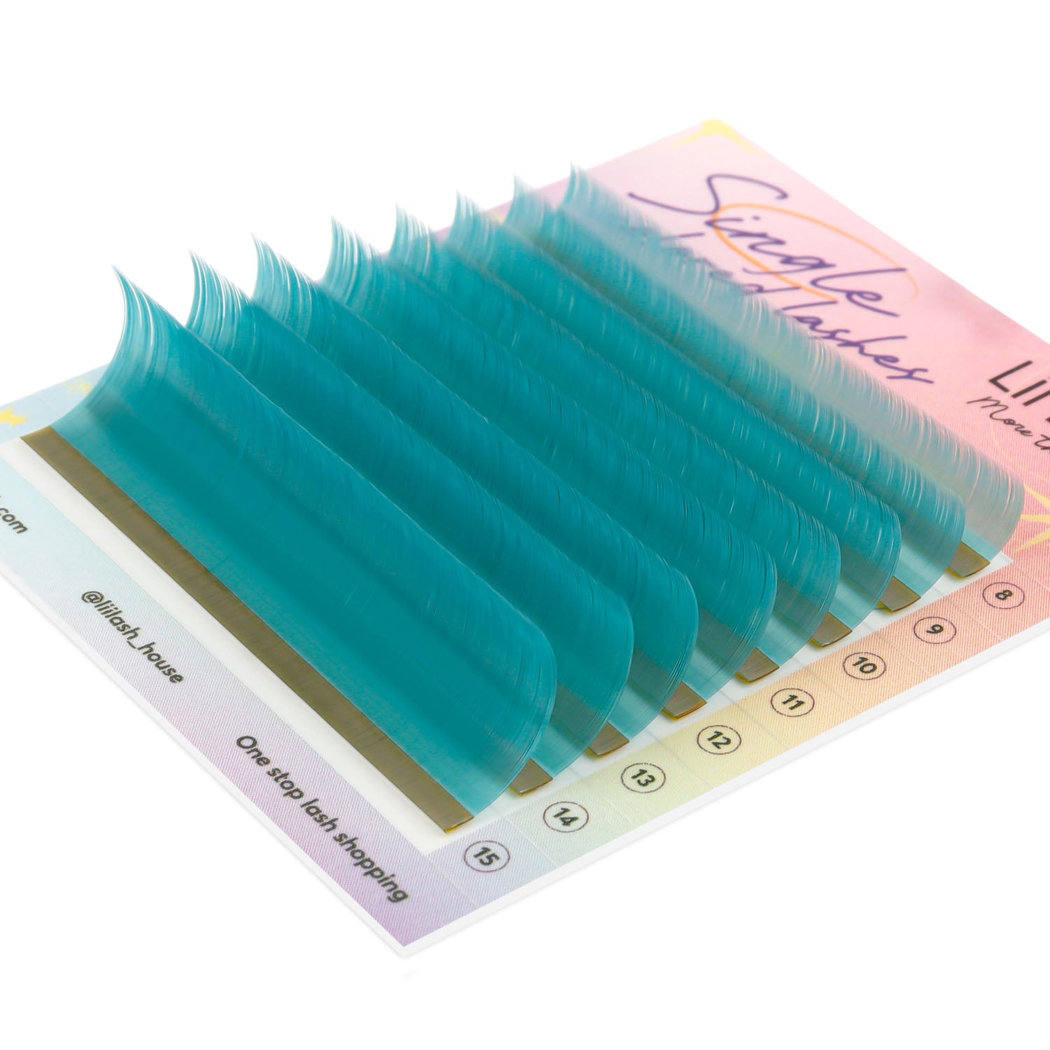 Aqua-Blue-Colored-Lashes-0.05mm-Cruelty-free-High-premium-Korean-PBT-fiber