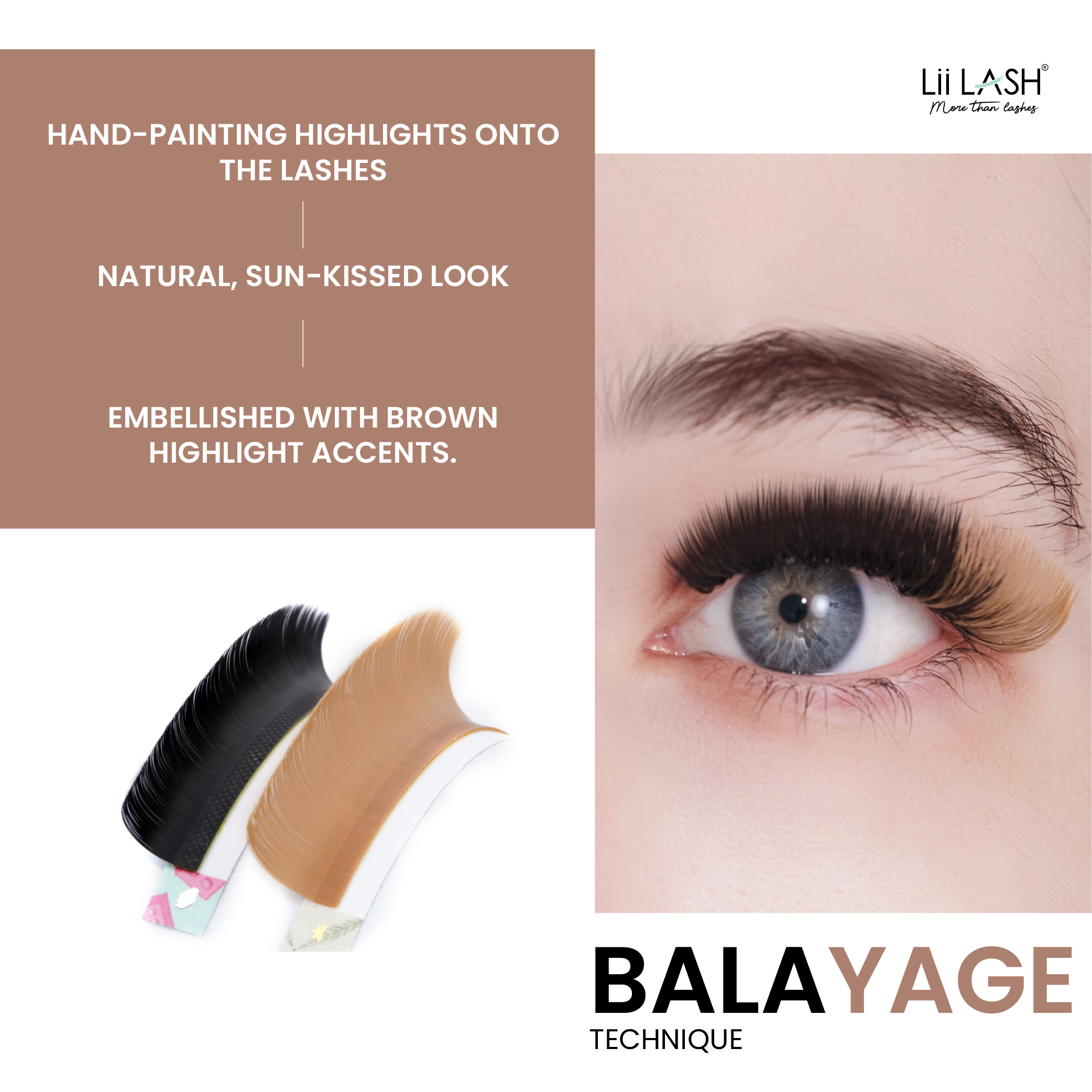 Matte Brown Lashes - Milky Brown