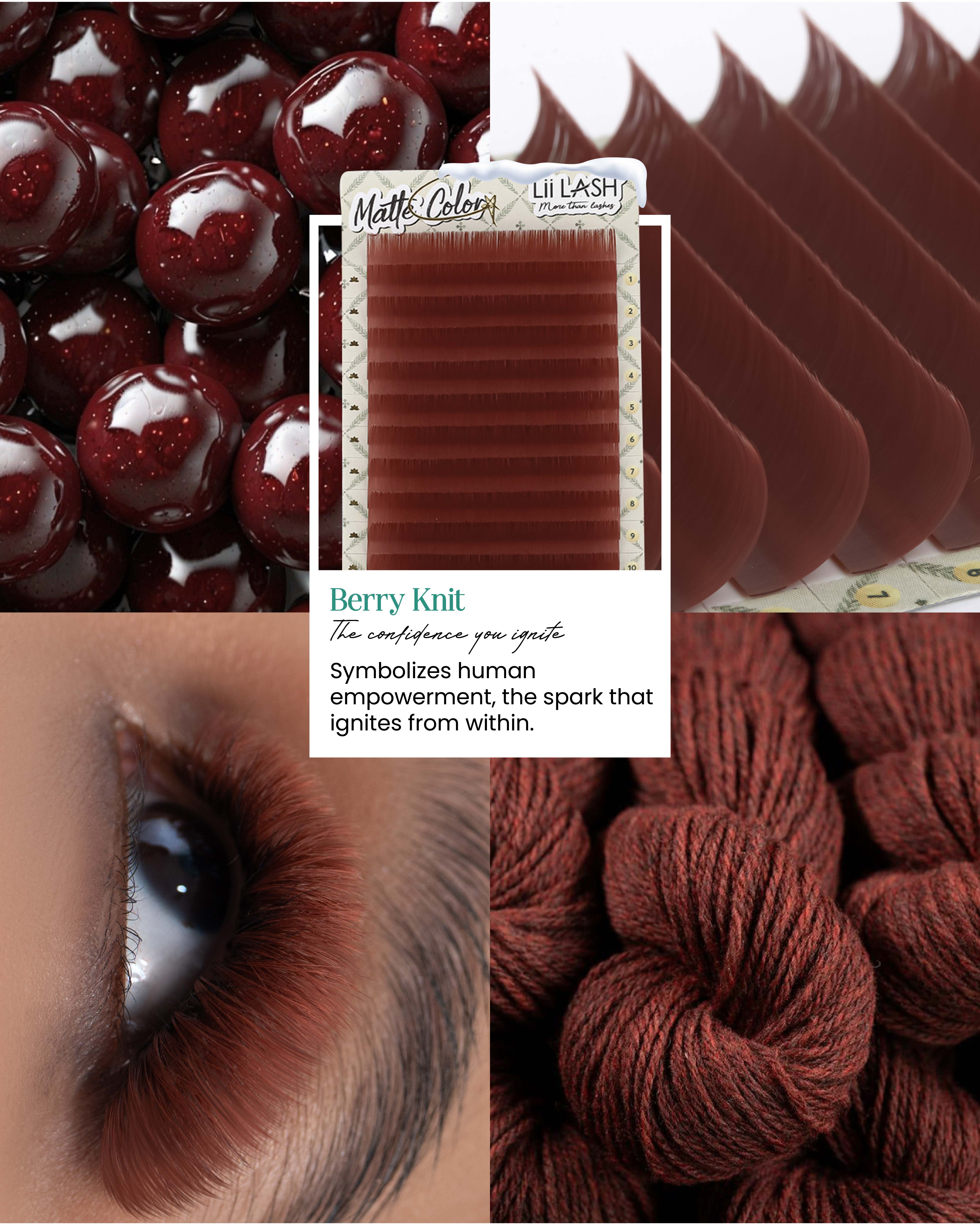 Matte Colored Lashes - Berry Knit