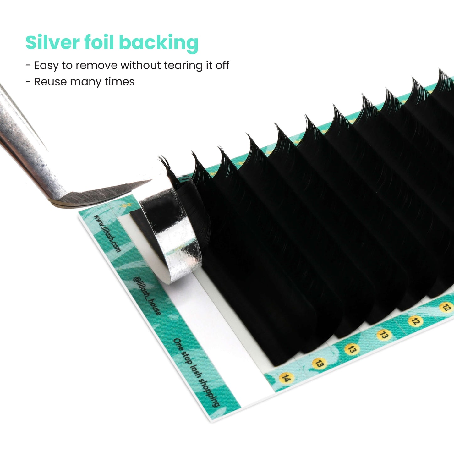 CashmereSilk-VolumeLashes0.07mm-silverfoilbackingwholesale premium lash extension manufacturer & retailer