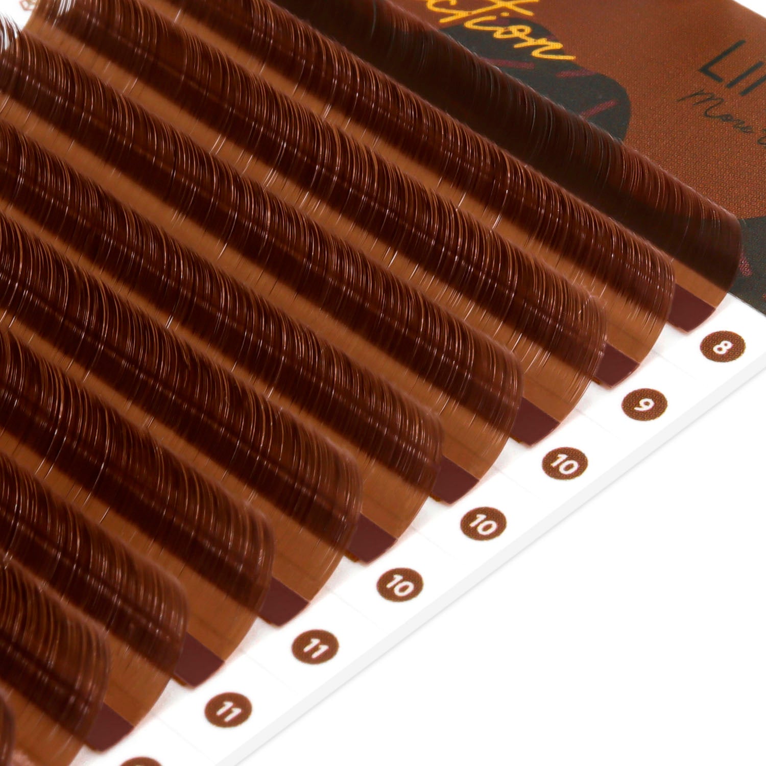 Cinnamon-Brown-colored-lashes-0.05mm-macro-angled