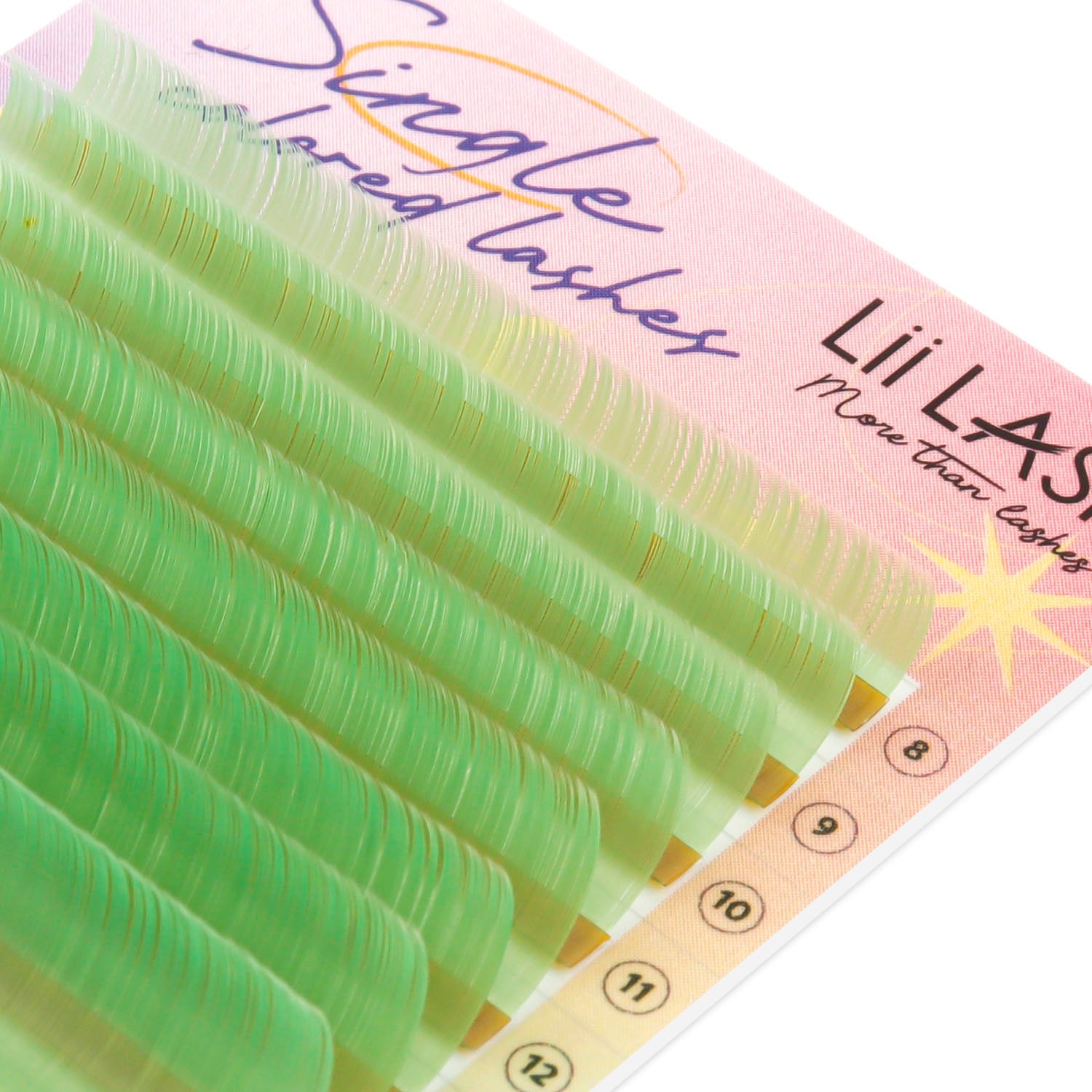 Green-Apple-Colored-Lashes-0.05mm-no-greenish