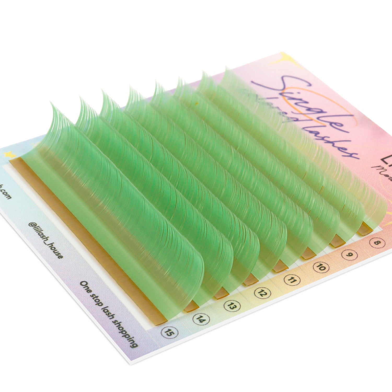 Green-Apple-Colored-Lashes-0.07mm-Cruelty-free-High-premium-Korean-PBT-fiber
