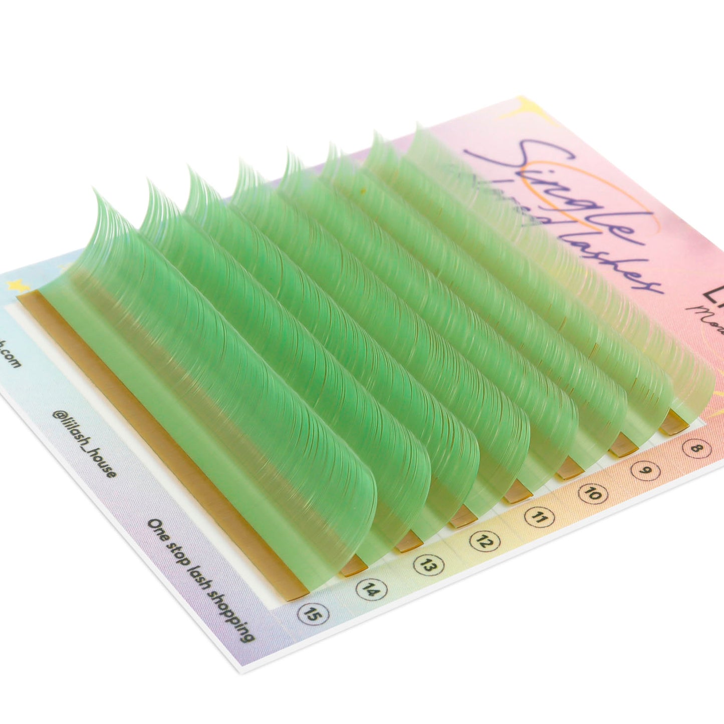 Green-Apple-Colored-Lashes-0.07mm-Cruelty-free-High-premium-Korean-PBT-fiber