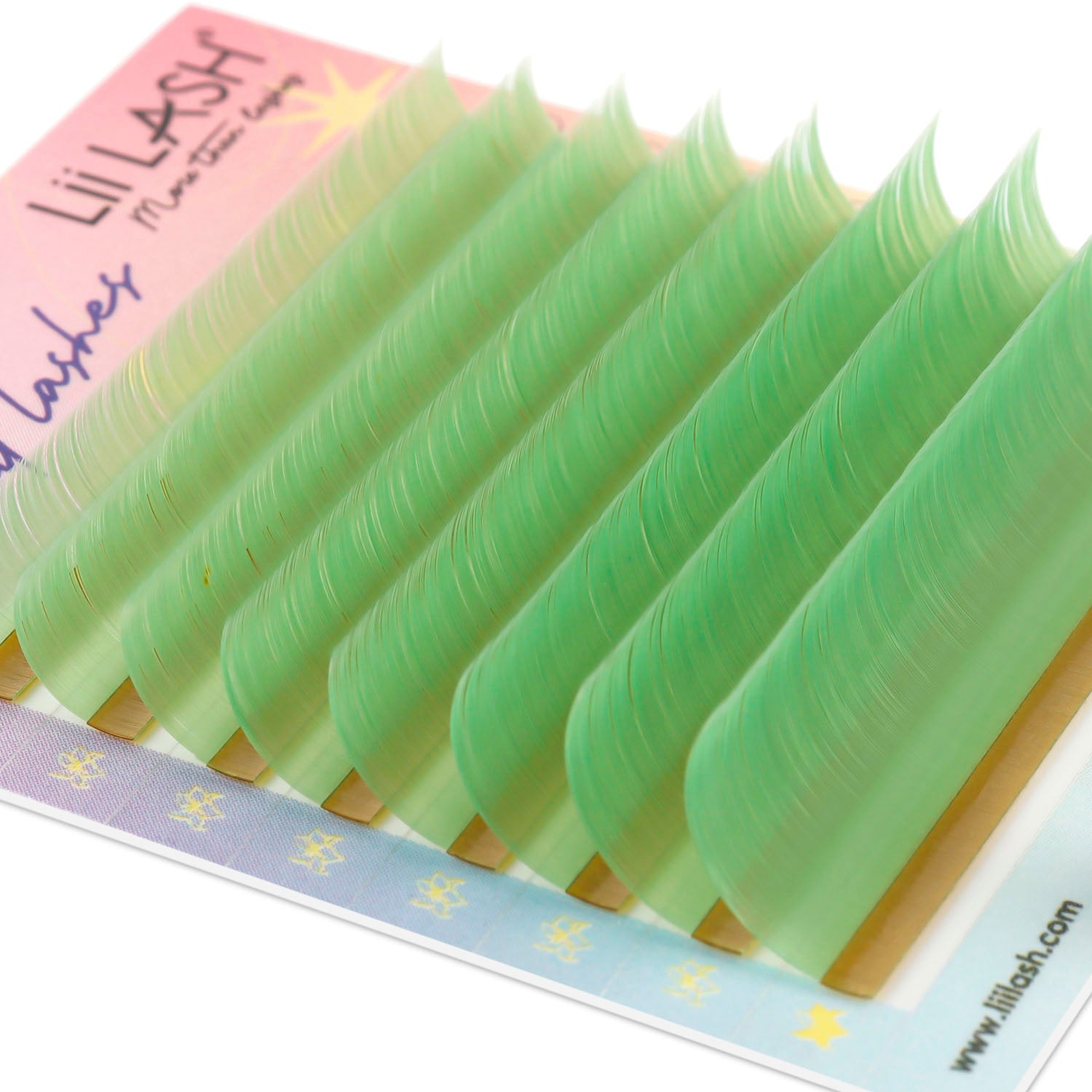 Green-Apple-Colored-Lashes-0.07mm-super-dense