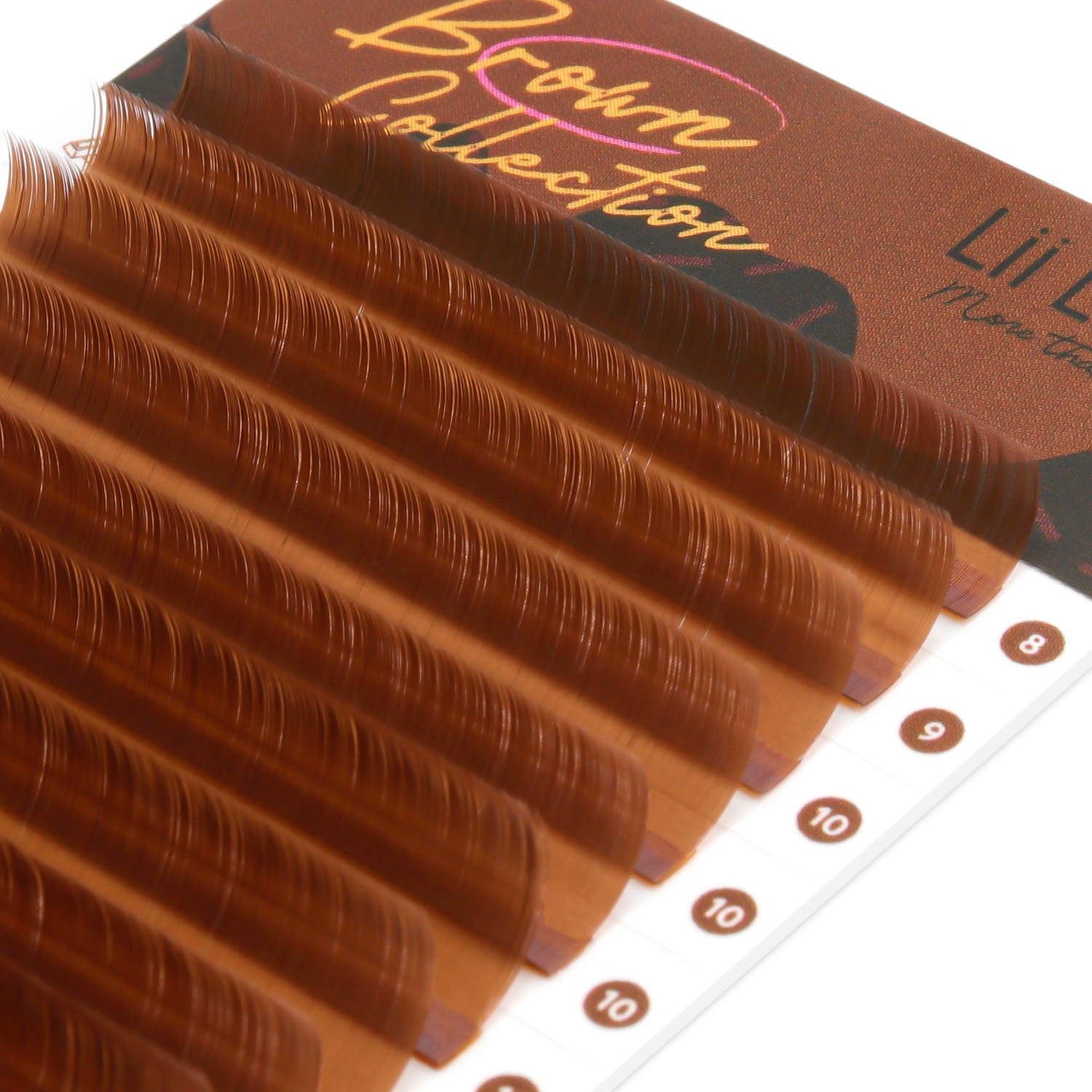 Honey-Brown-colored-lashes-0.07mm-macro-angled