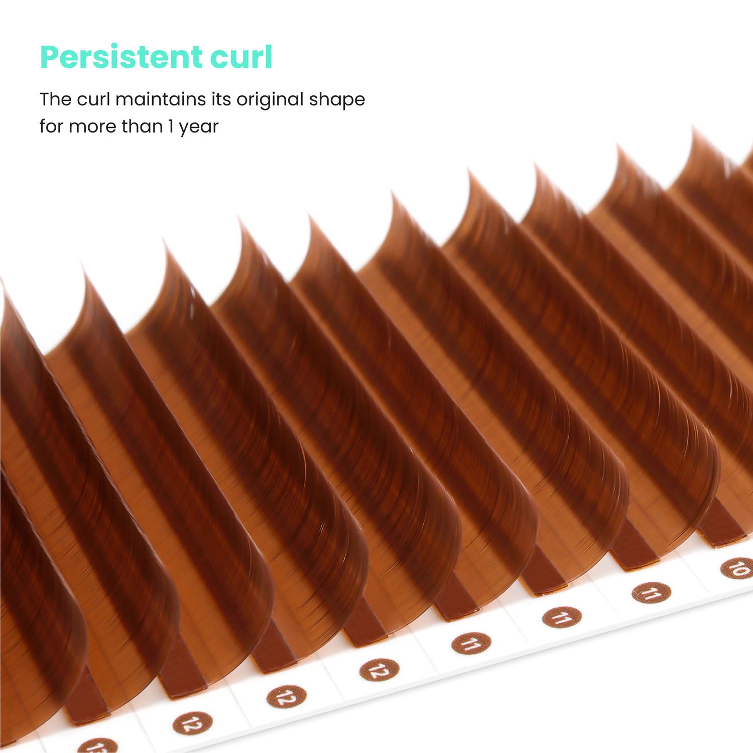 Honey-Brown-colored-lashes-0.1mm-stable-curl