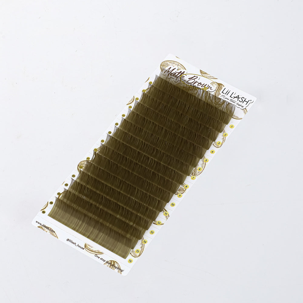 Matte Colored Lashes - Taupe Olive