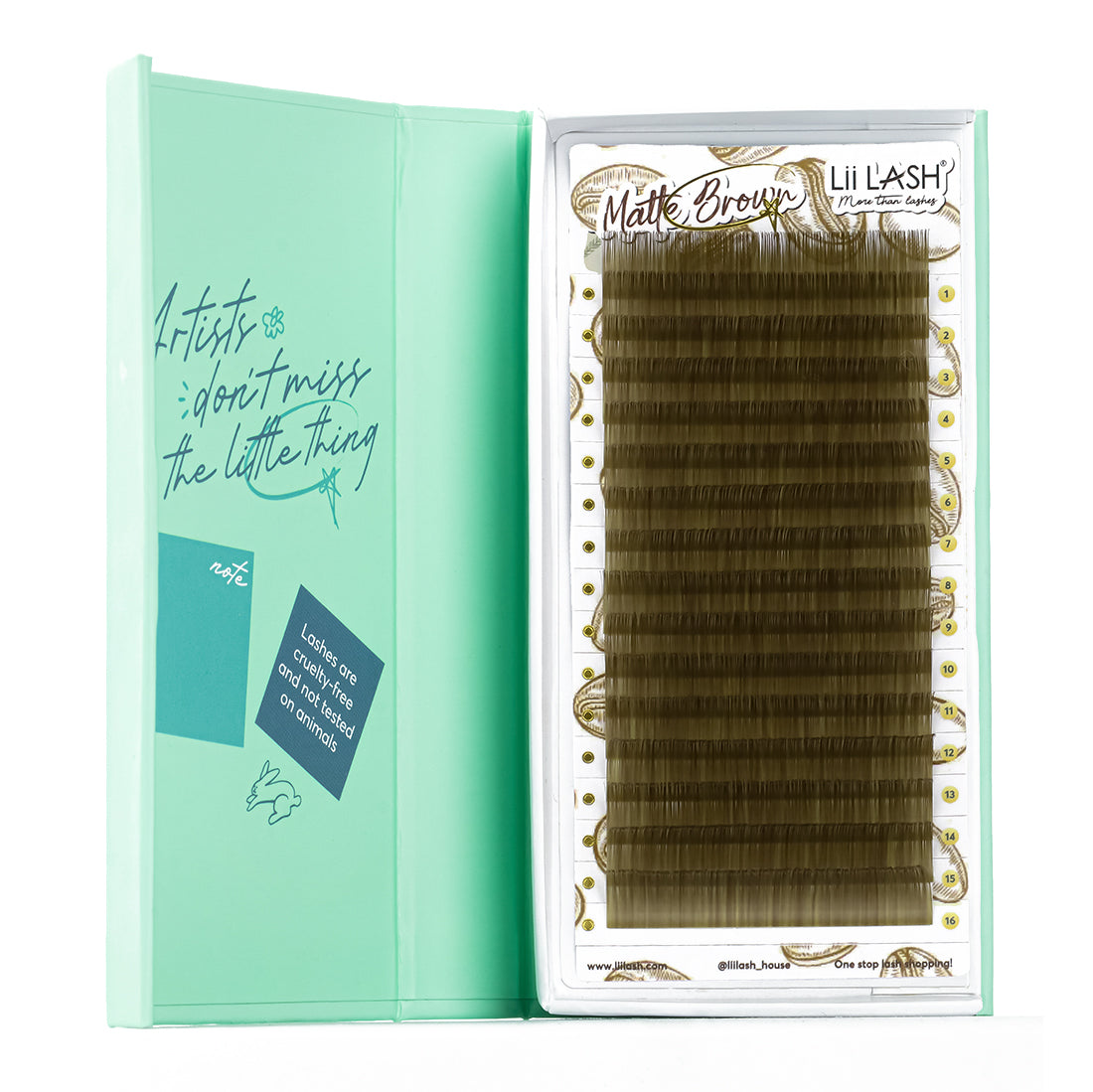 Matte Colored Lashes - Taupe Olive