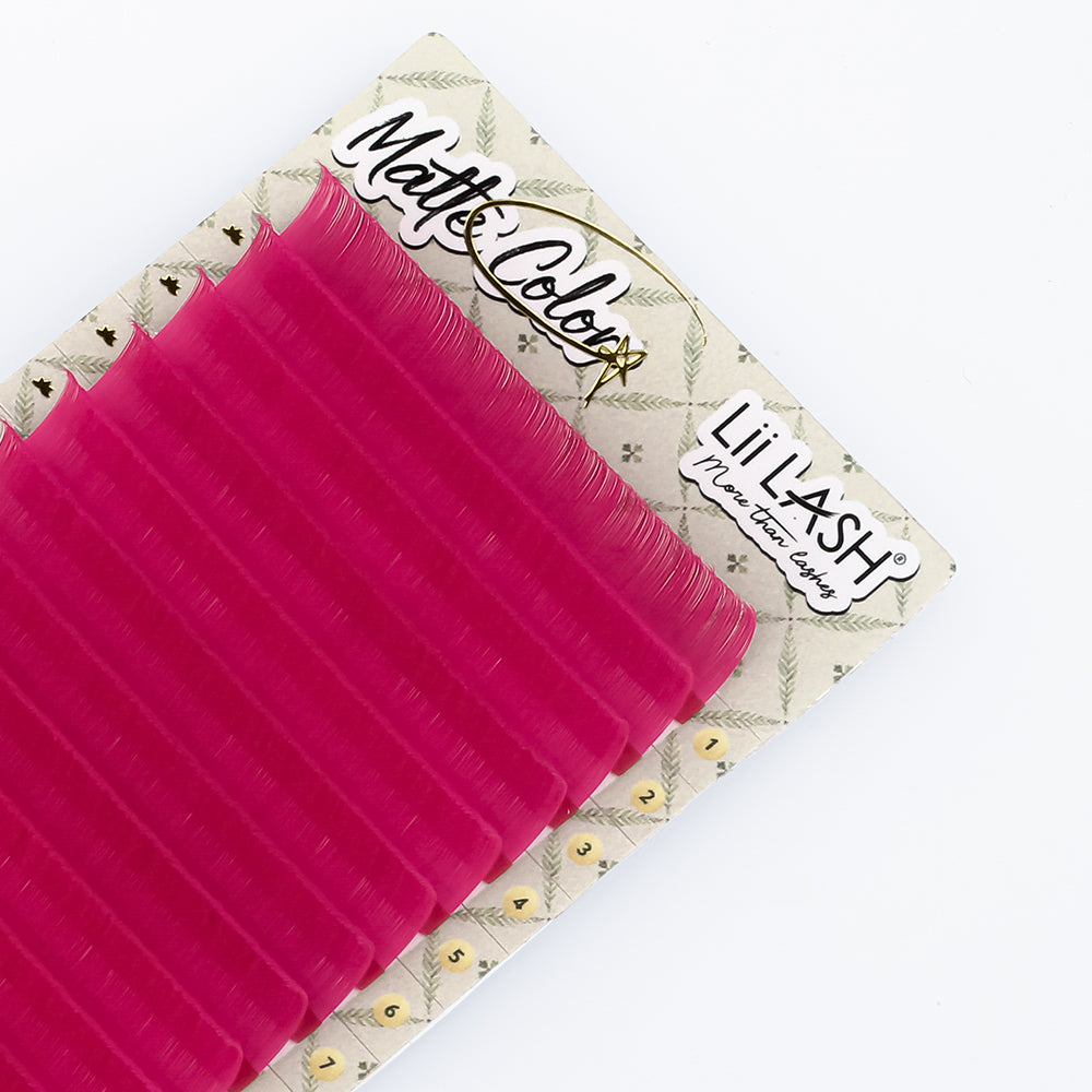 Matte Colored Lashes - Spinel Pink