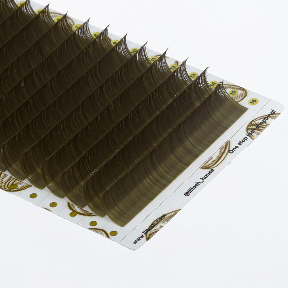 Matte Colored Lashes - Taupe Olive