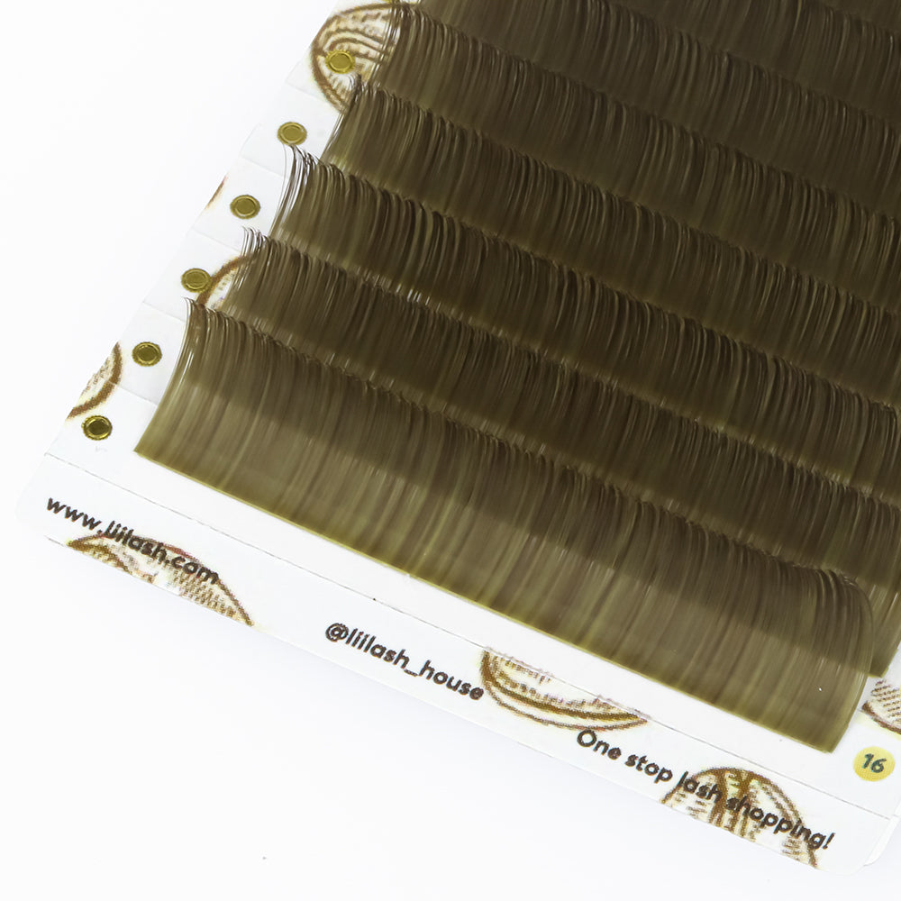 Matte Colored Lashes - Taupe Olive