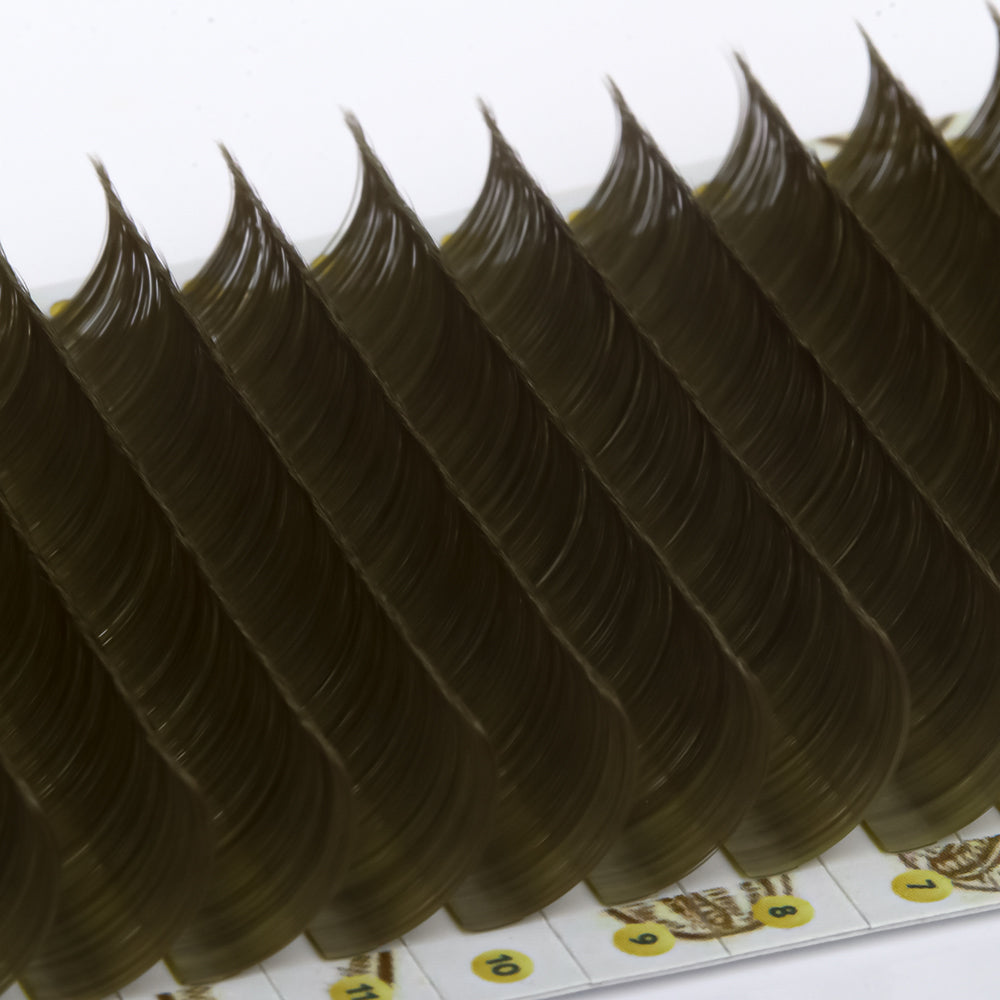 Matte Colored Lashes - Taupe Olive