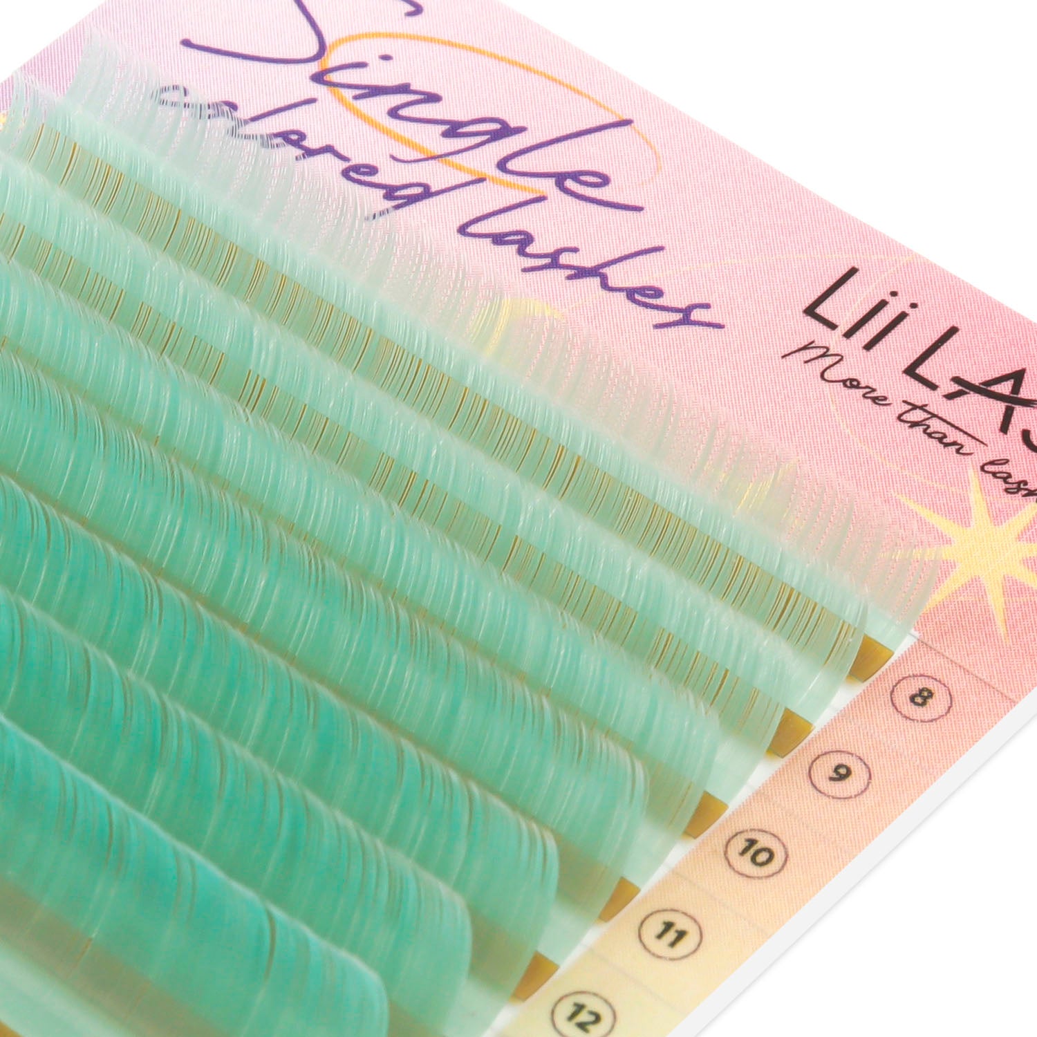 Jade-Green-Colored-Lashes-0.05mm-macro-angled