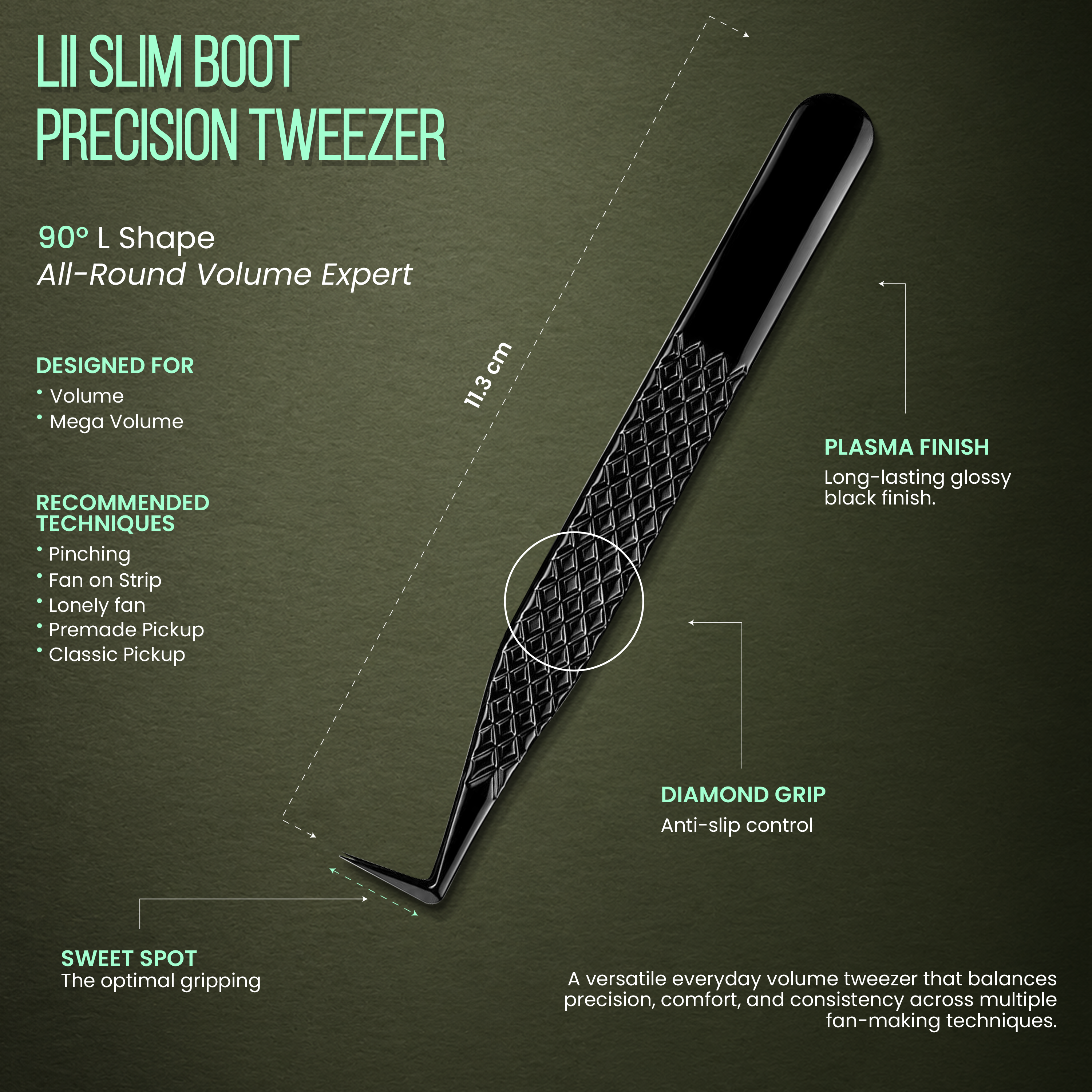 Lii Slim Boot Precision Tweezer