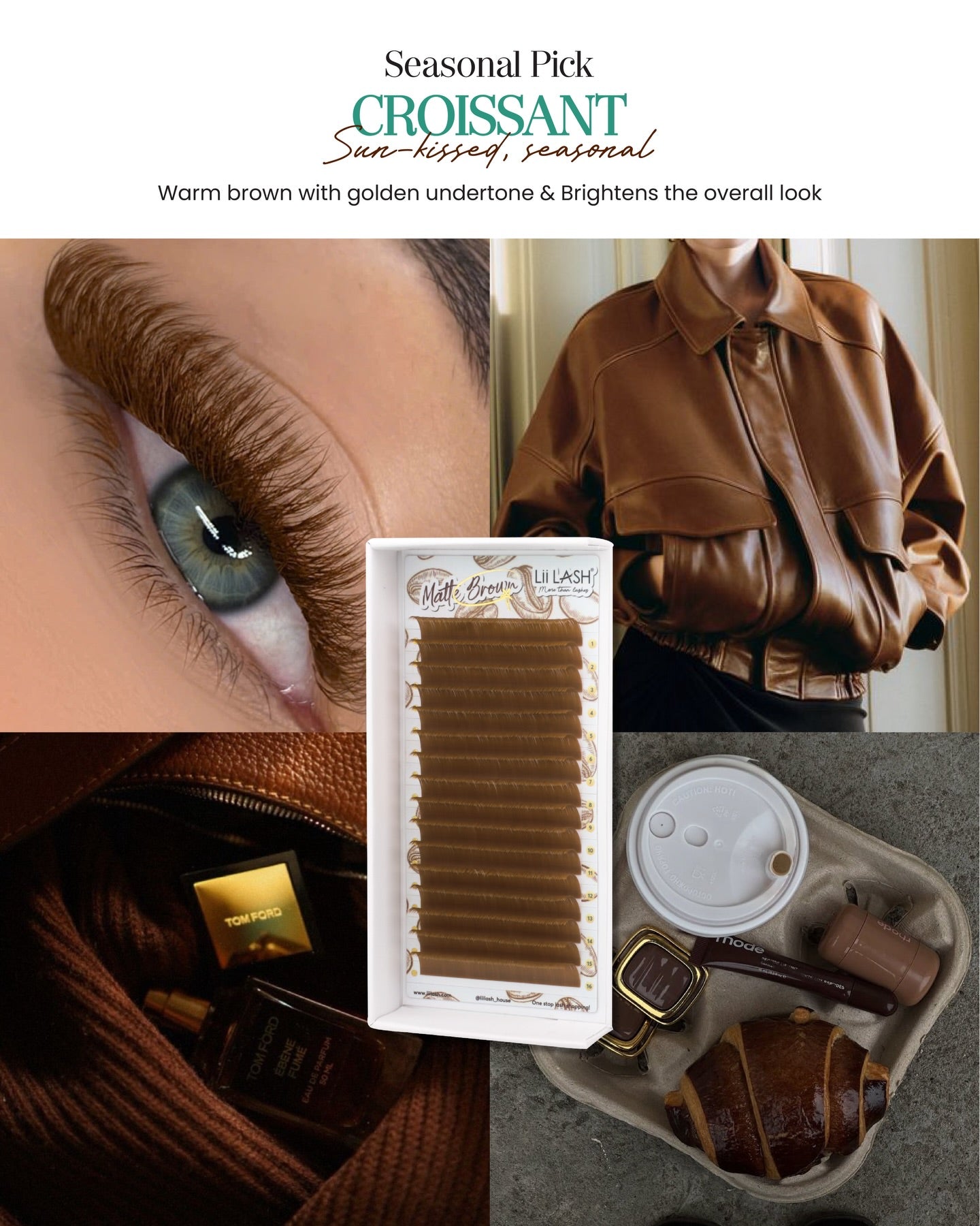 Matte Brown Lashes - Croissant
