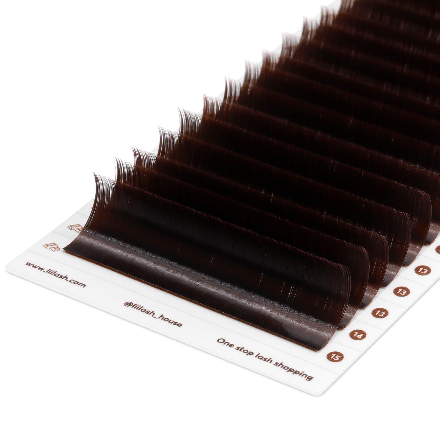 Premium Colored Lashes - Coffee Brown - 0.05mm