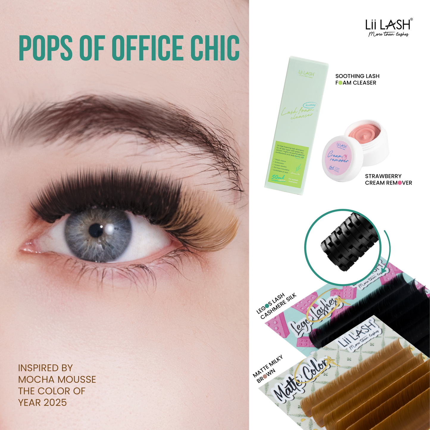 Matte Brown Lashes - Milky Brown