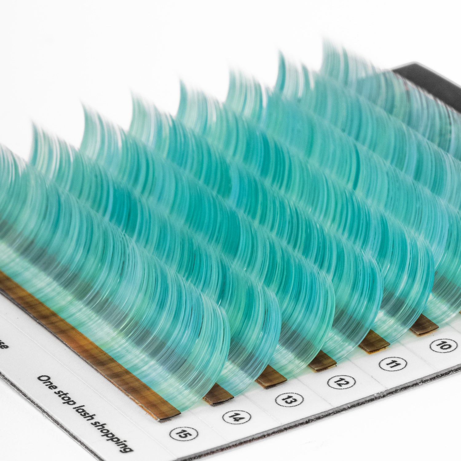 Multicolored - Bright Turquoise Lashes - 0.07mm