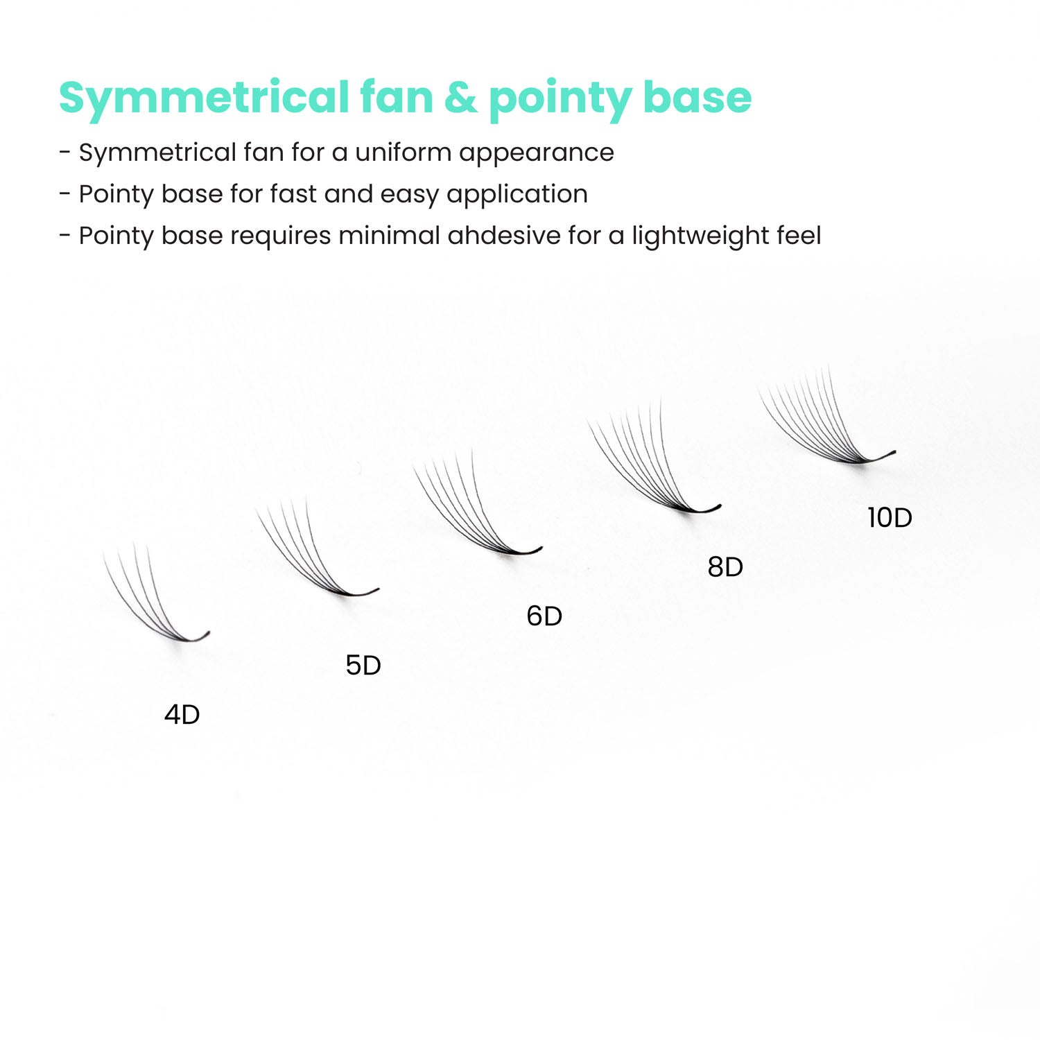 Promade-loose-fan-lashes-4D-symmetrical-fan-thin-base