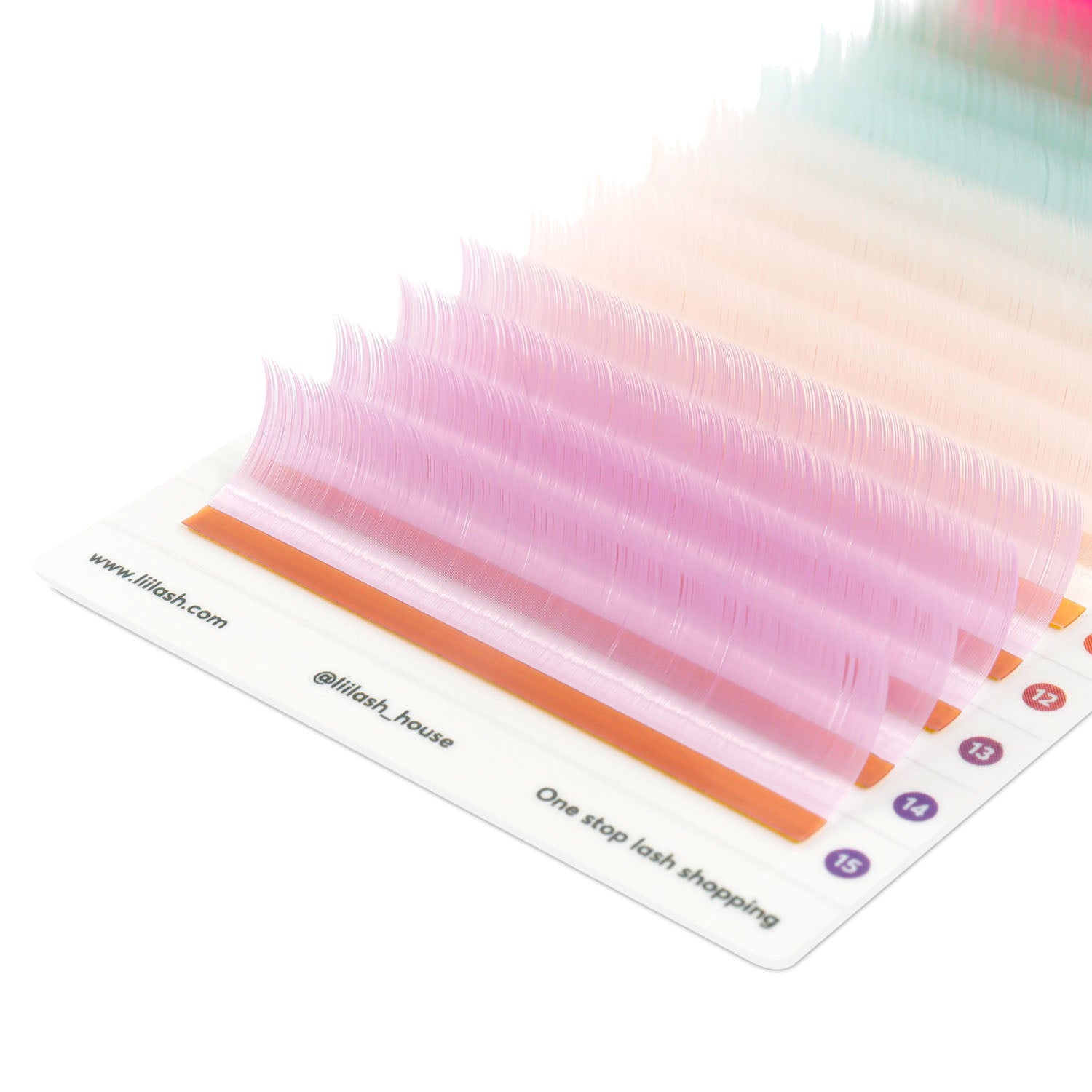 Peach-and-Wild-Mint-mixed-colored-lashes-high-quality-cruelty-free-korean-pbt-fiber