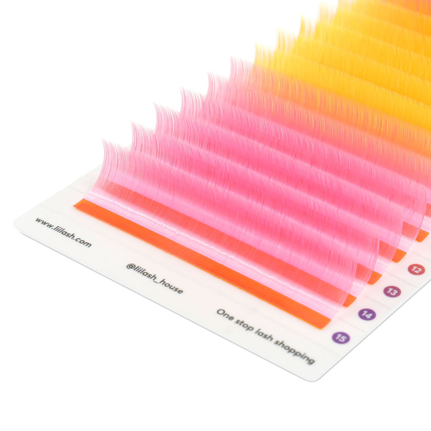 Pink-Grapefruit-and-Orange-mixed-colored-lashes-high-quality-cruelty-free-korean-pbt-fiber