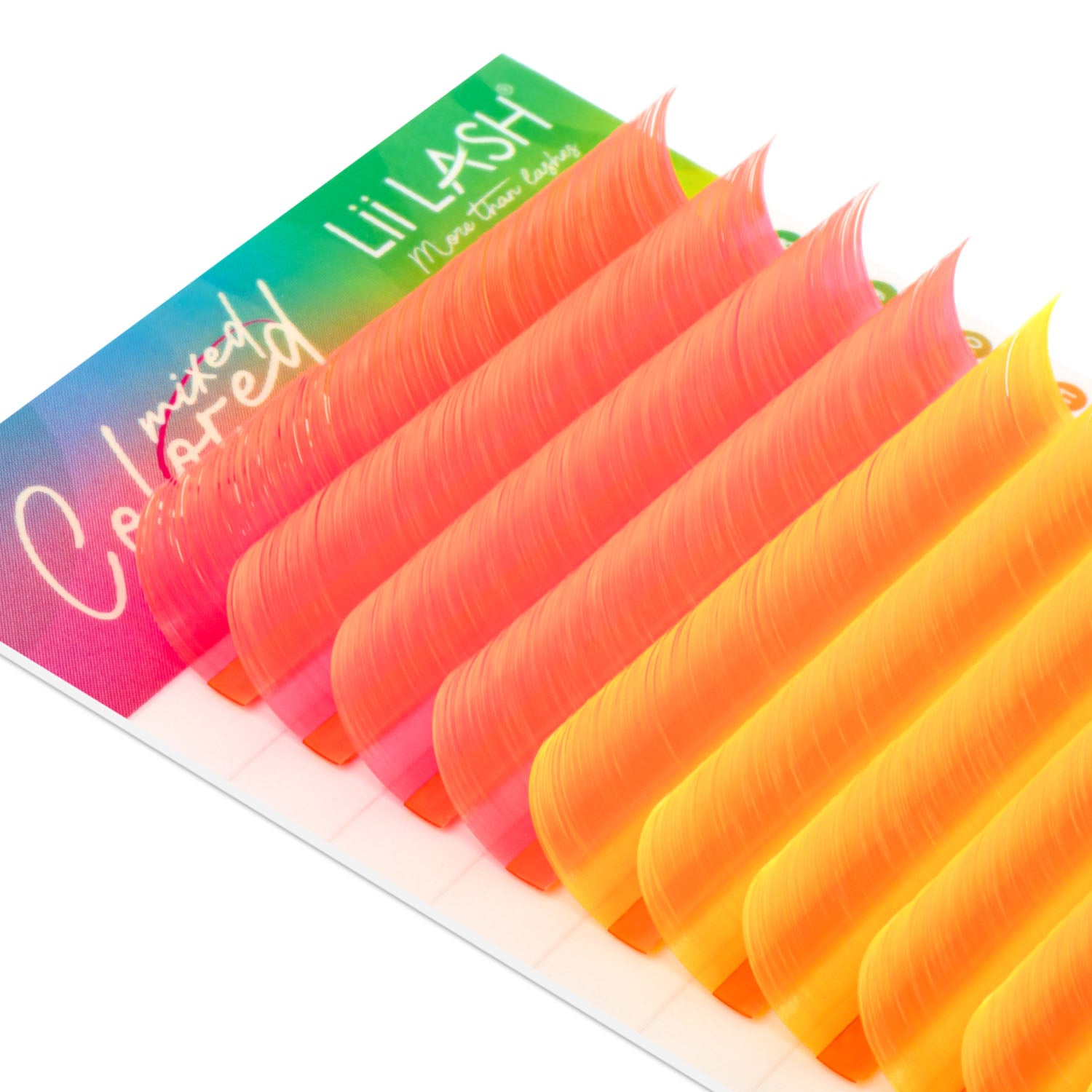 Pink-Grapefruit-and-Orange-mixed-colored-lashes-no-kink-knot-free