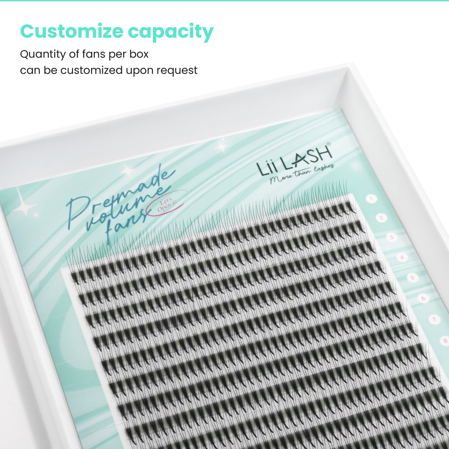 Premium super narrow premade fan - 3D