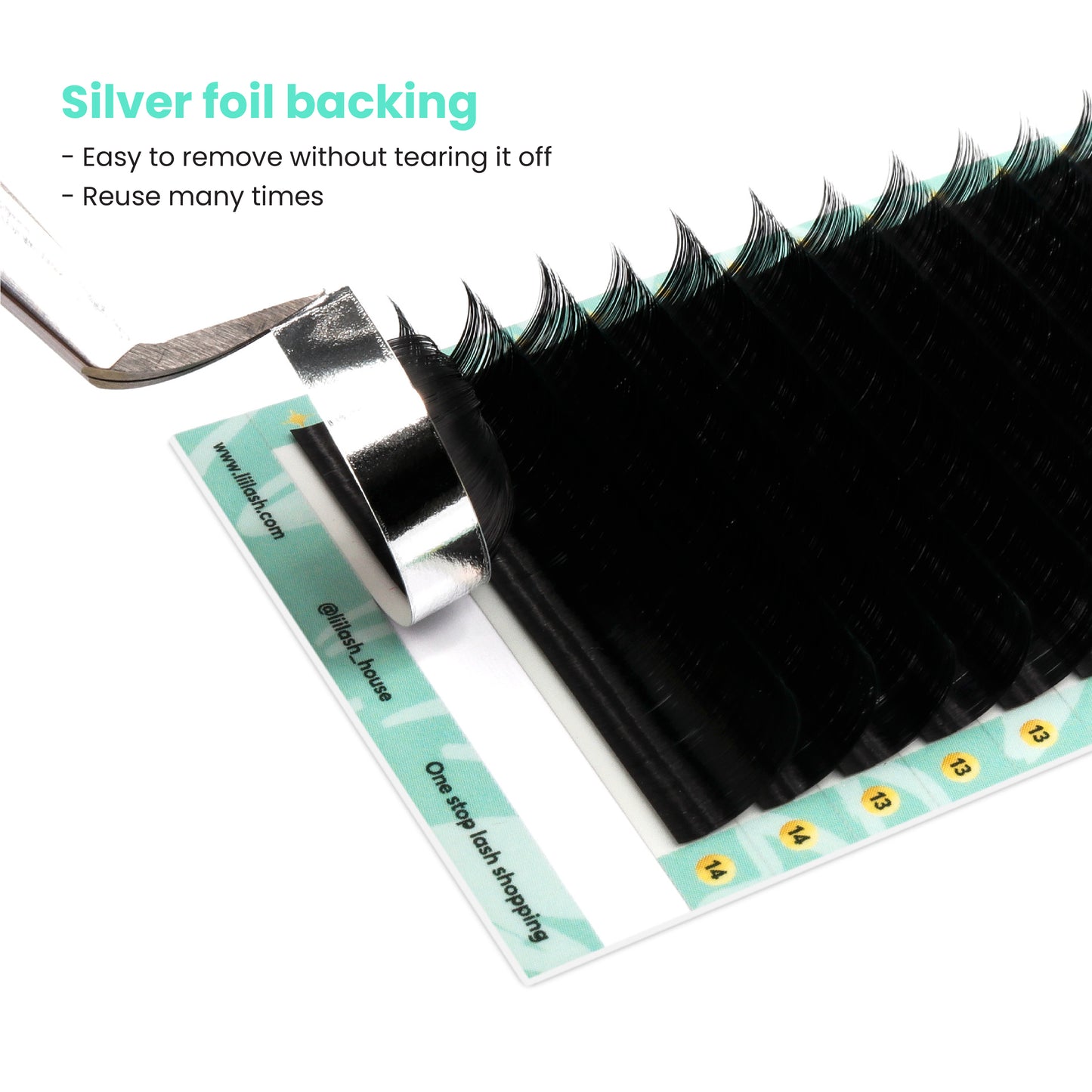 Premium Mink - mega volume Lashes - silver foil backing - wholesale Premium lash extension manufacturer & retailer