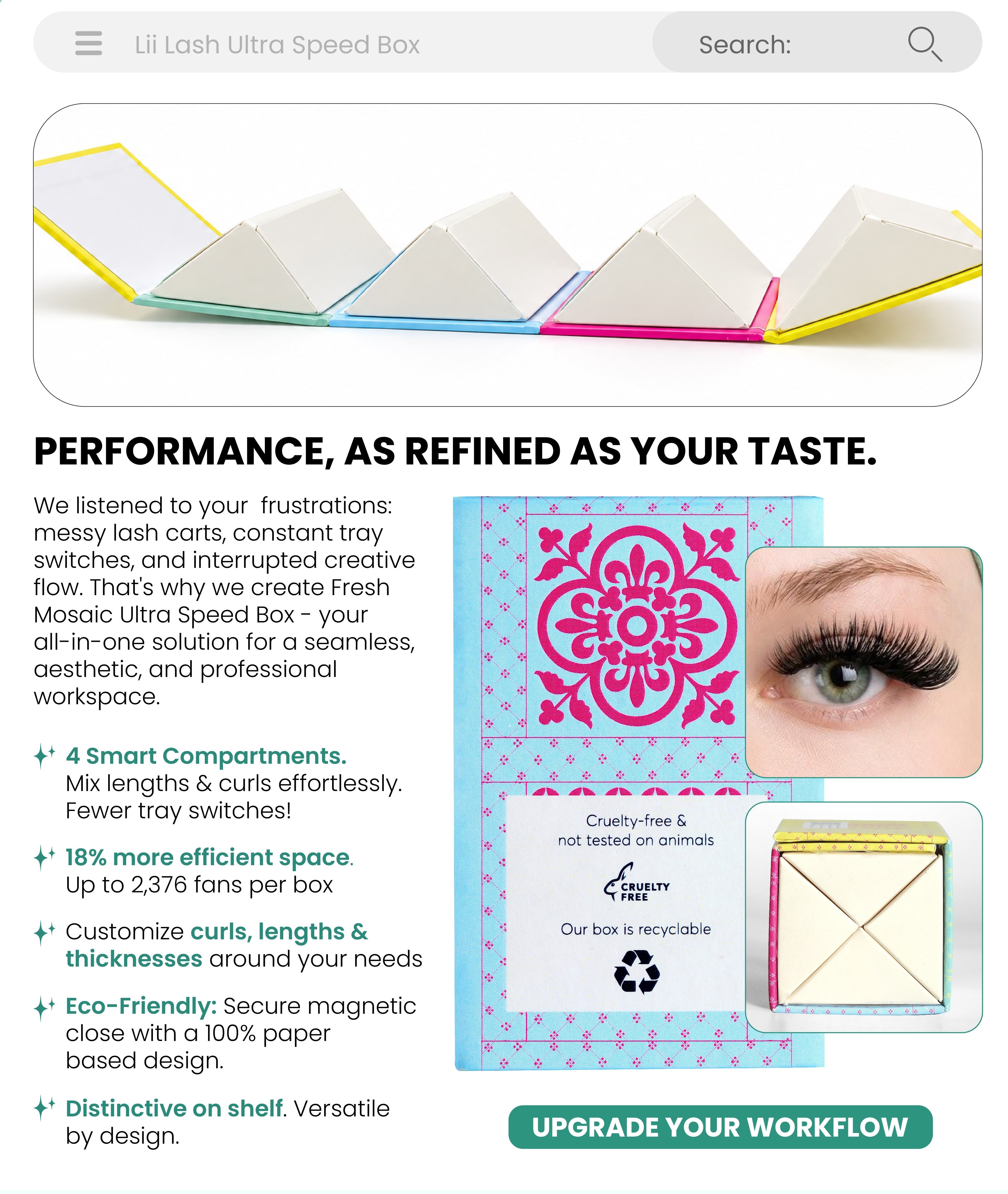 New 2026 Ultra Speed Fan Lash Box - Fresh Mosaic Packaging