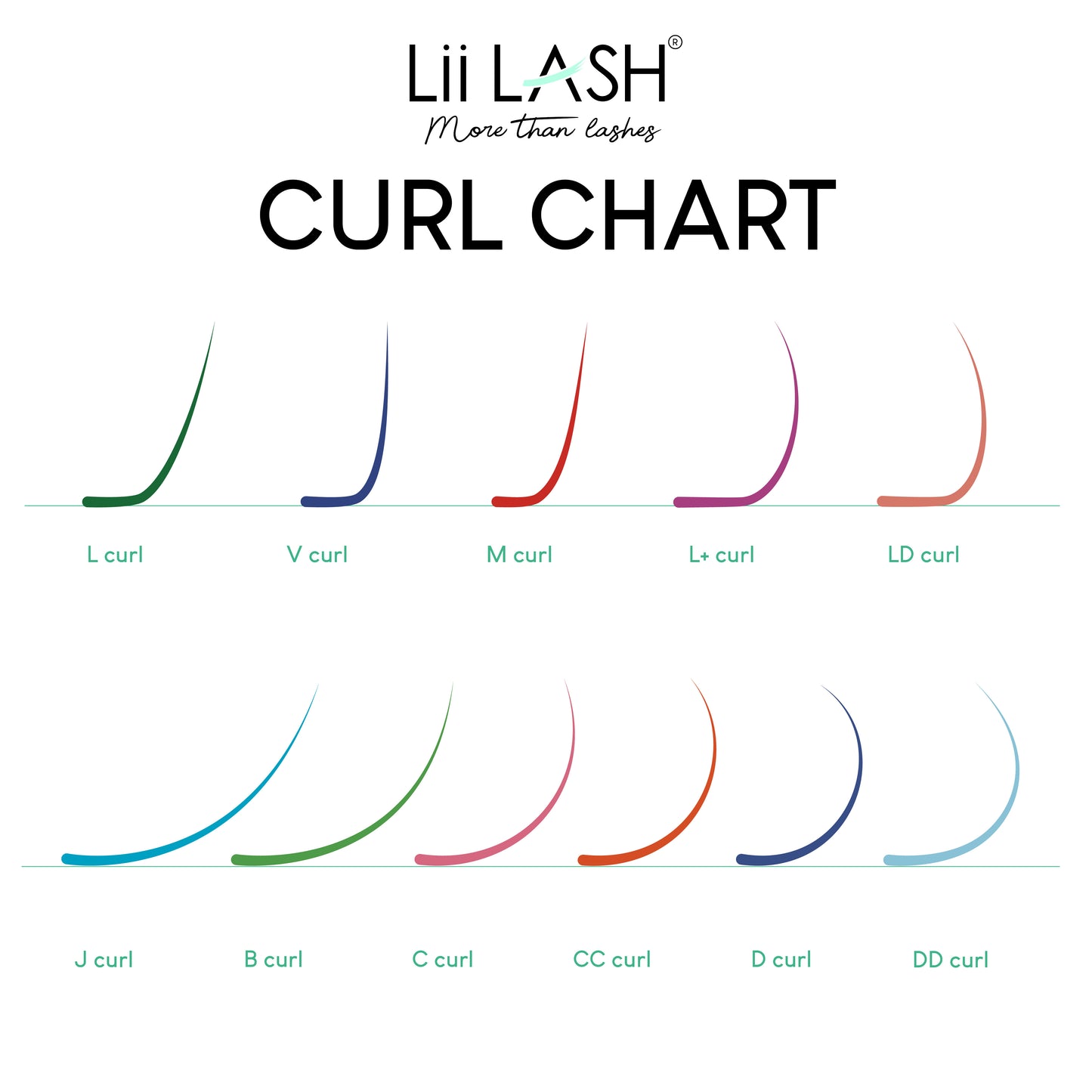 J B C CC D DD L M V L+ LD curl