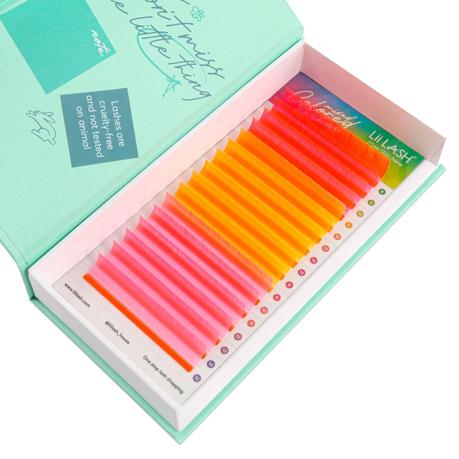 mixed-colored-Pink-Grapefruit-and-Orange-lashes-0.07mm