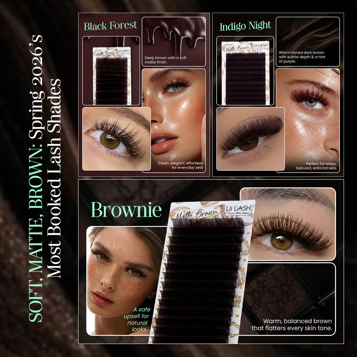 Spring Lash Matte Dark Brown Lash Extensions: Spring 2026’s Most Booked Lash Trend