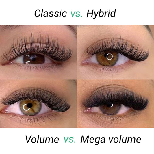 Classic Lashes vs. Hybrid vs. Volume vs. Mega Volume: What’s the Difference?