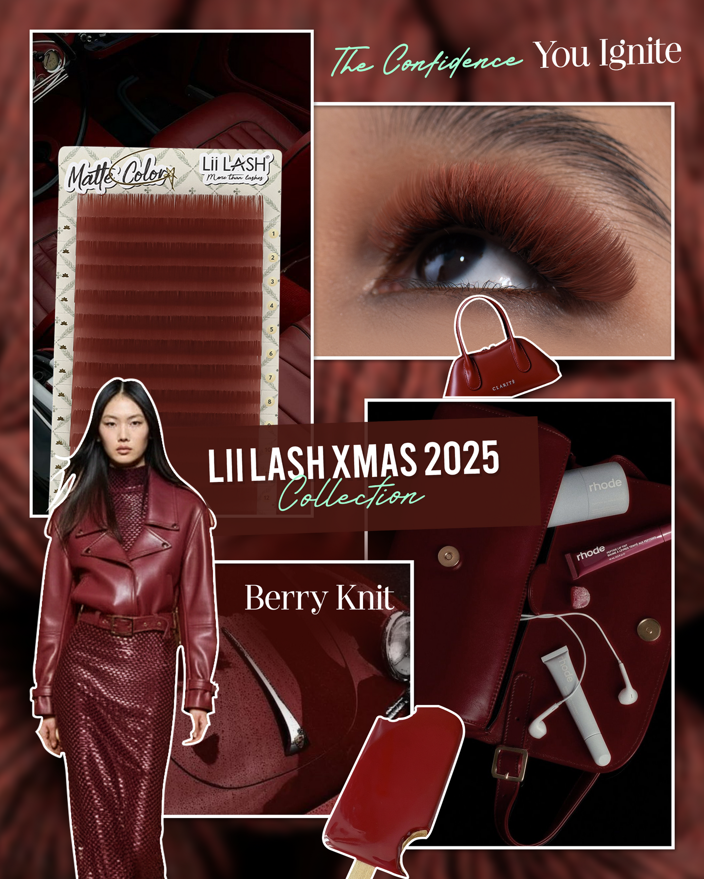 Matte Colored Lashes - Berry Knit