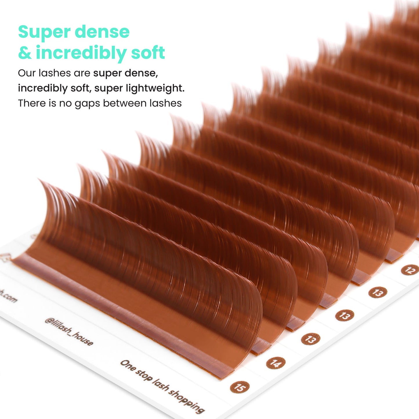Caramel-Brown-colored-lashes-0.07mm-soft-super-dense