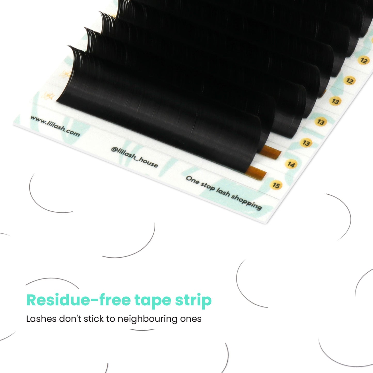 Close-up of three Super Mink classic lash strips, highlighting the beautiful texture of the Super Mink lash strips.