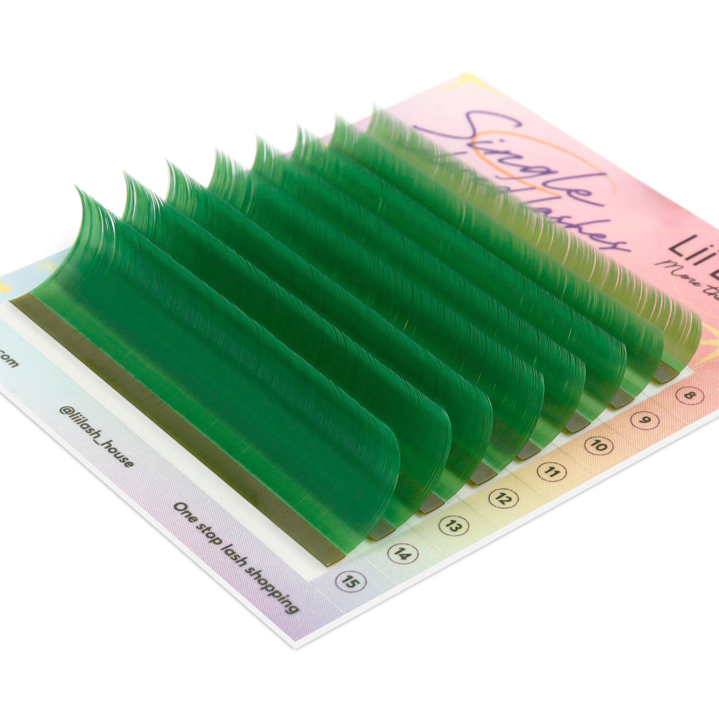 Green-Kiwi-Colored-Lashes-0.05mm-Cruelty-free-High-premium-Korean-PBT-fiber-