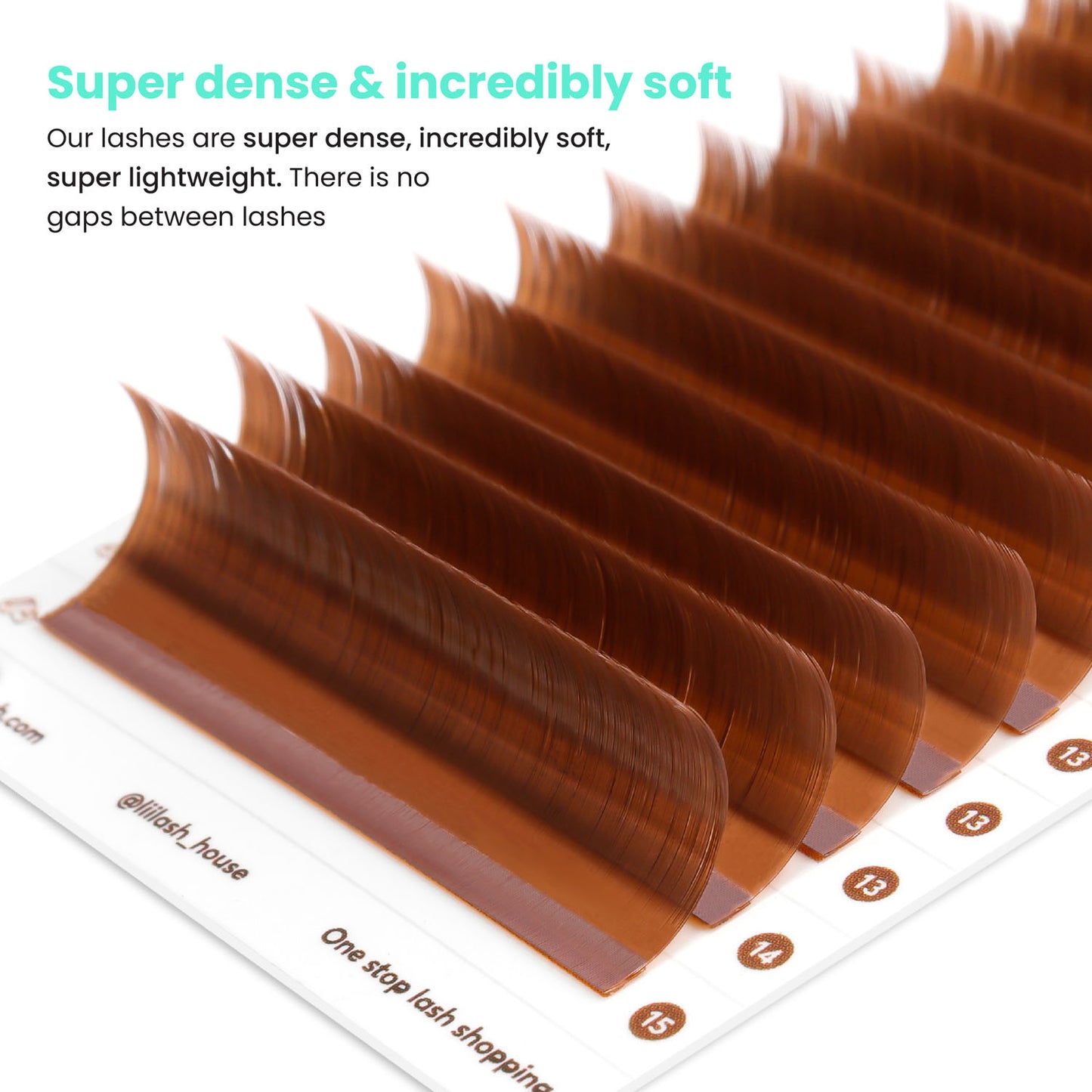 Honey-Brown-colored-lashes-0.07mm-soft-super-dense