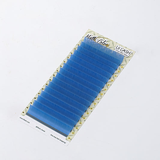 Matte Colored Lashes - Cornflower Blue