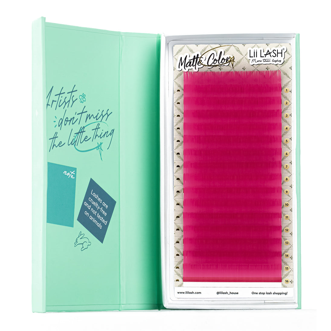 Matte Colored Lashes - Spinel Pink