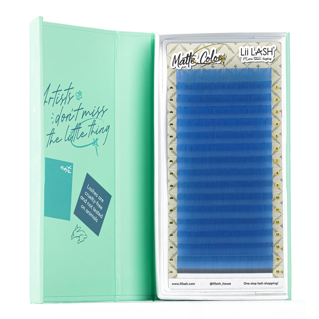 Matte Colored Lashes - Cornflower Blue
