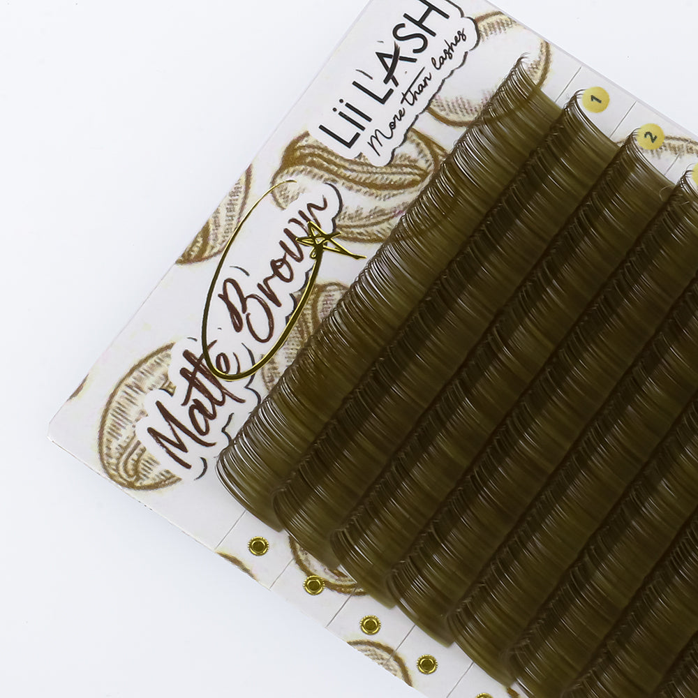 Matte Colored Lashes - Taupe Olive