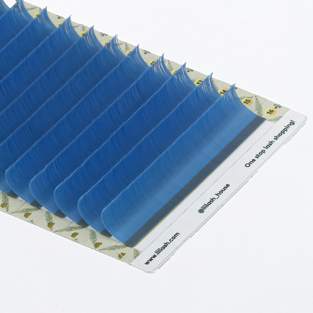 Matte Colored Lashes - Cornflower Blue