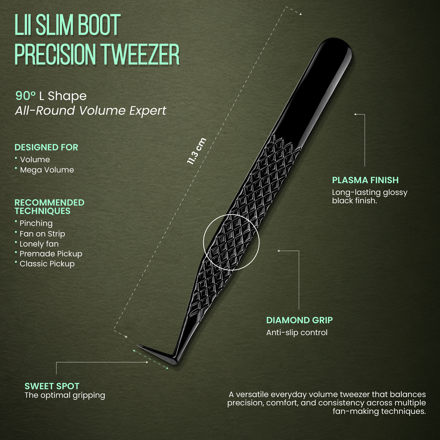 Lii Slim Boot Precision Tweezer