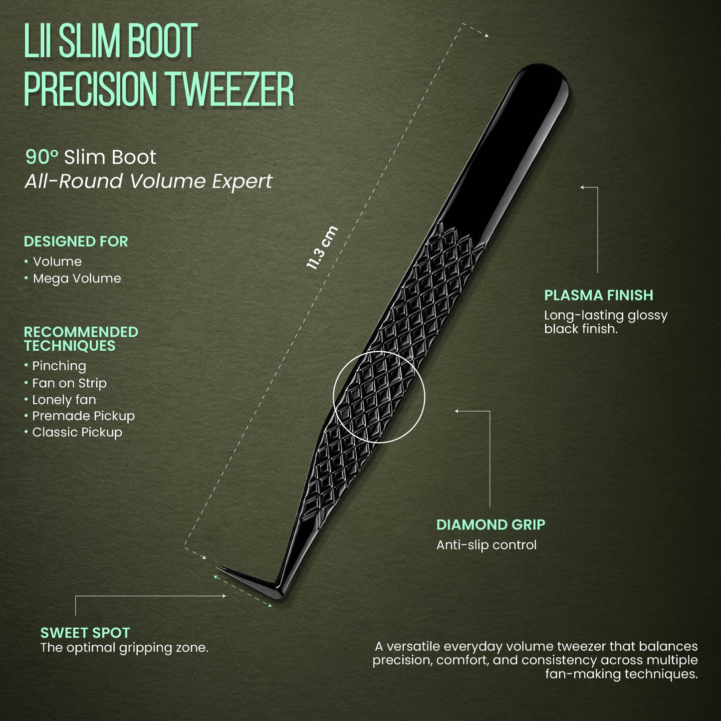Lii Slim Boot Precision Tweezer