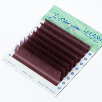Matte Colored Lashes - Tyrian Wine