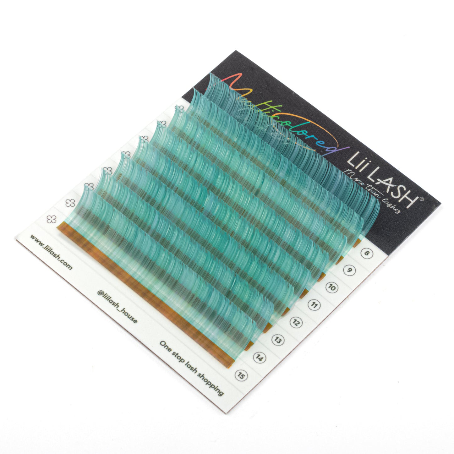 Multicolored - Bright Turquoise Lashes - 0.07mm