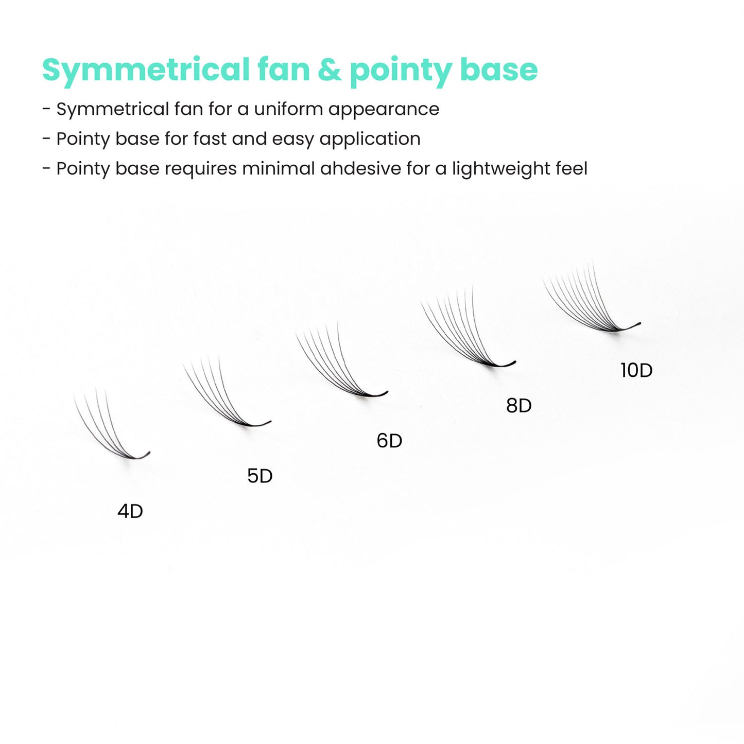 Promade-loose-fan-lashes-5D-symmetrical-fan-thin-base