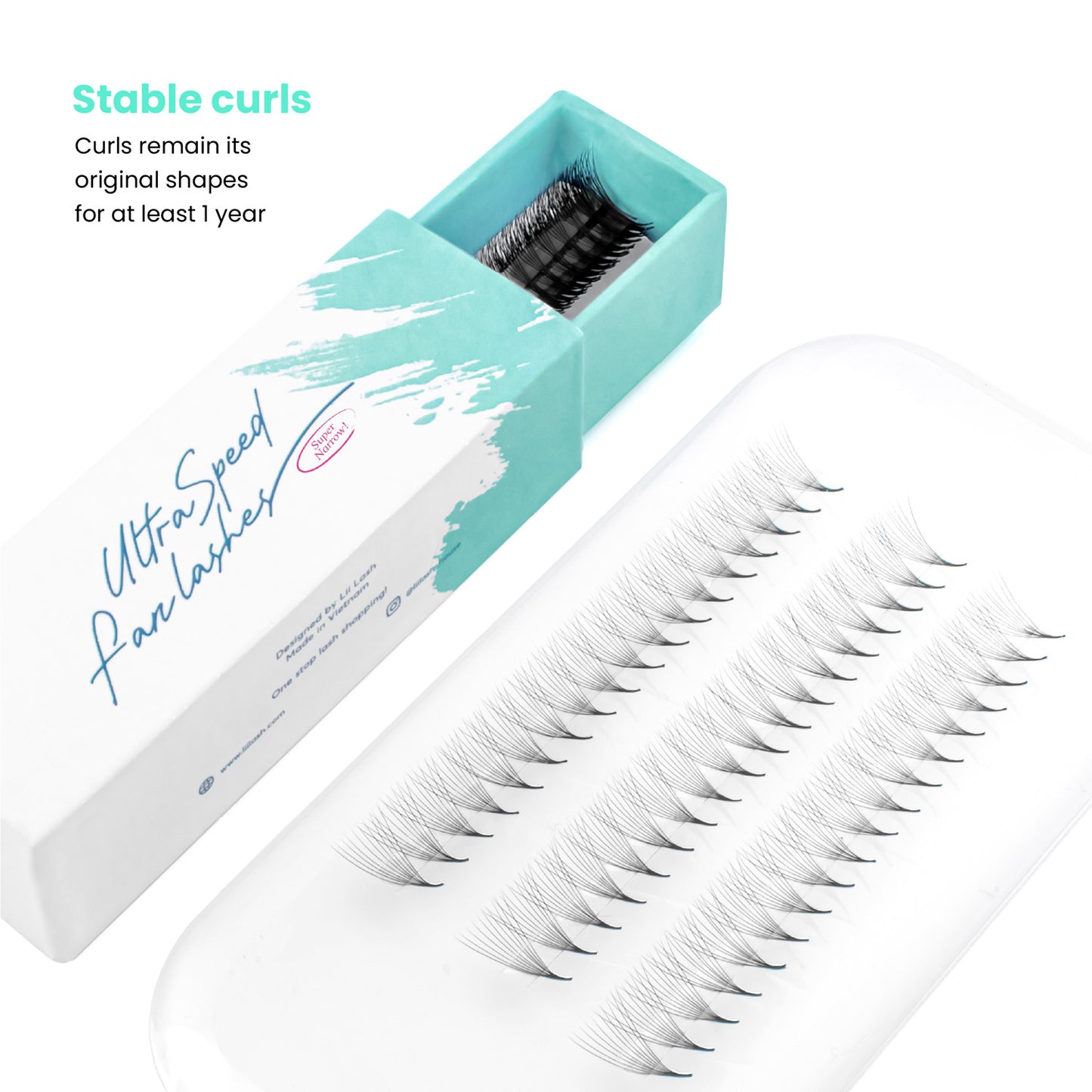 Narrow-Promade-loose-fan-lashes-10D-stable-curls